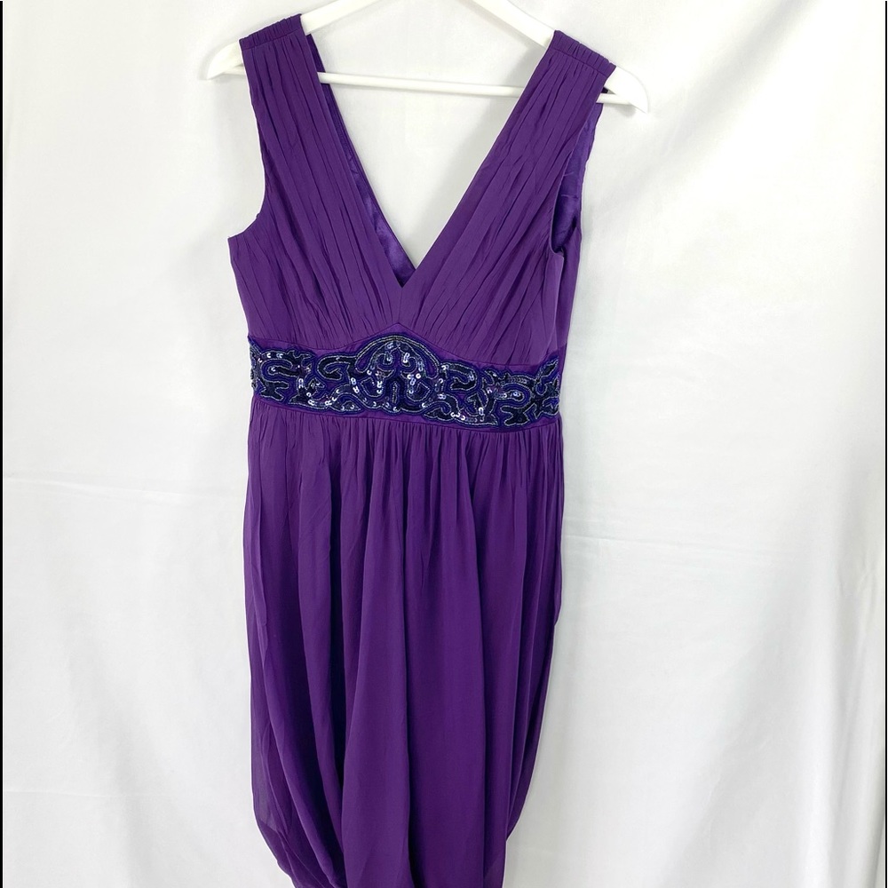 Monsoon Purple Cocktail Dress Size UK 10 EU 38
